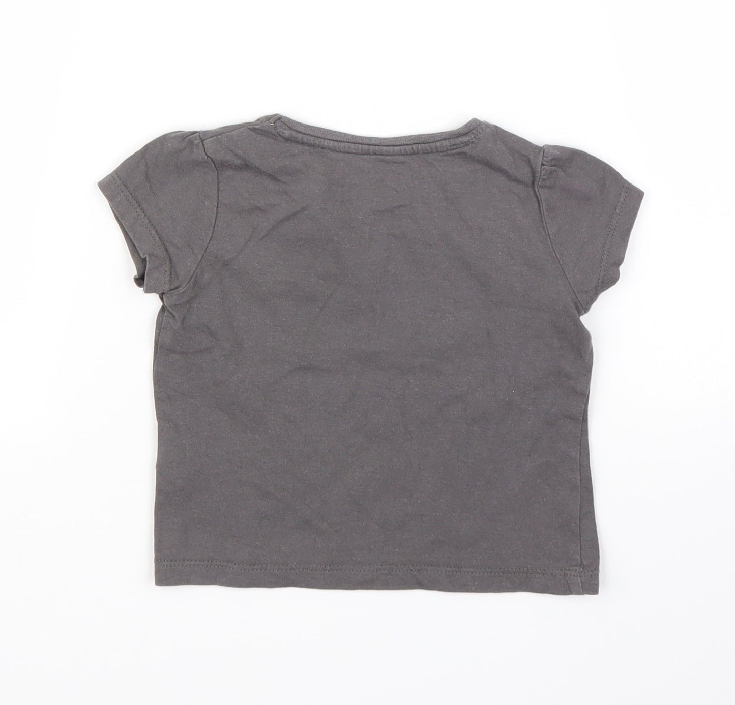 Primark Girls Grey   Basic T-Shirt Size 9-12 Months