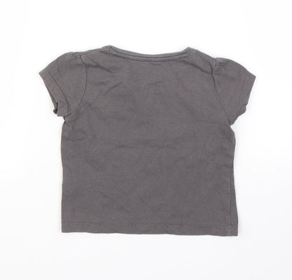 Primark Girls Grey   Basic T-Shirt Size 9-12 Months