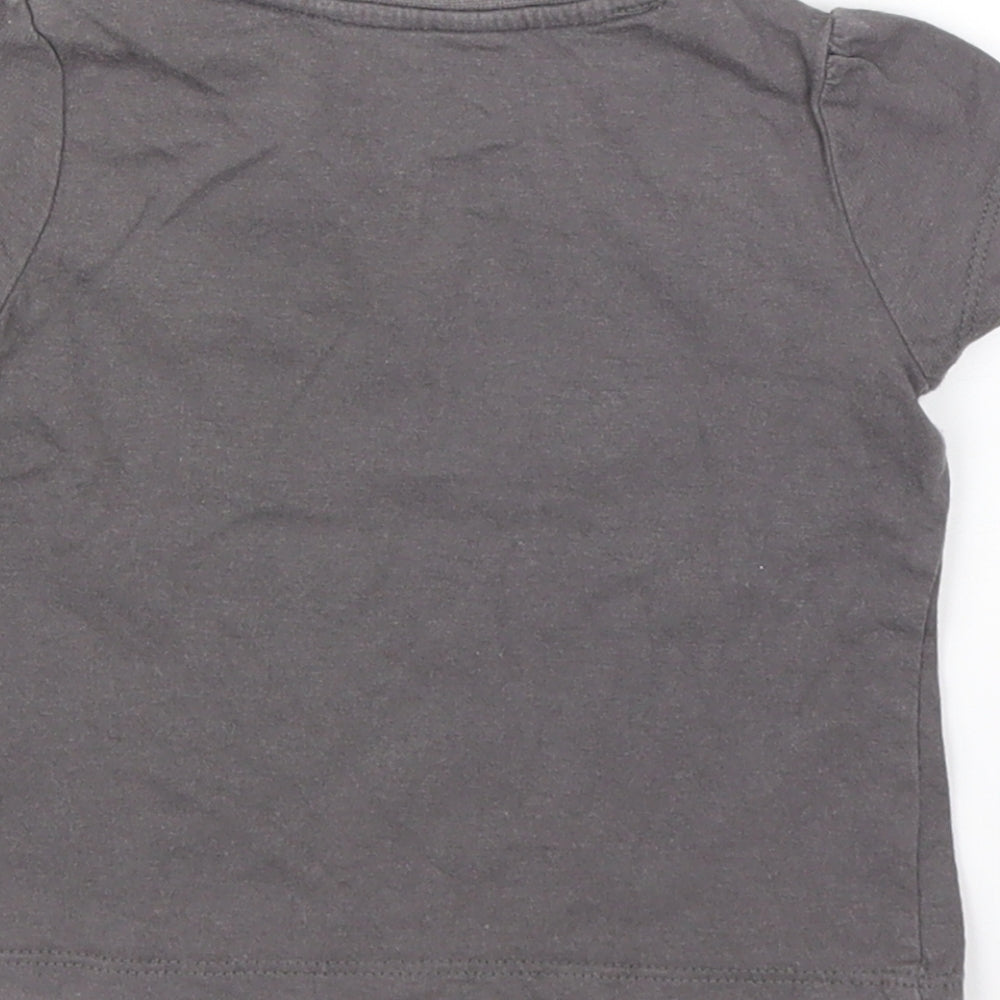 Primark Girls Grey   Basic T-Shirt Size 9-12 Months
