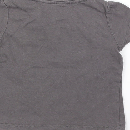 Primark Girls Grey   Basic T-Shirt Size 9-12 Months