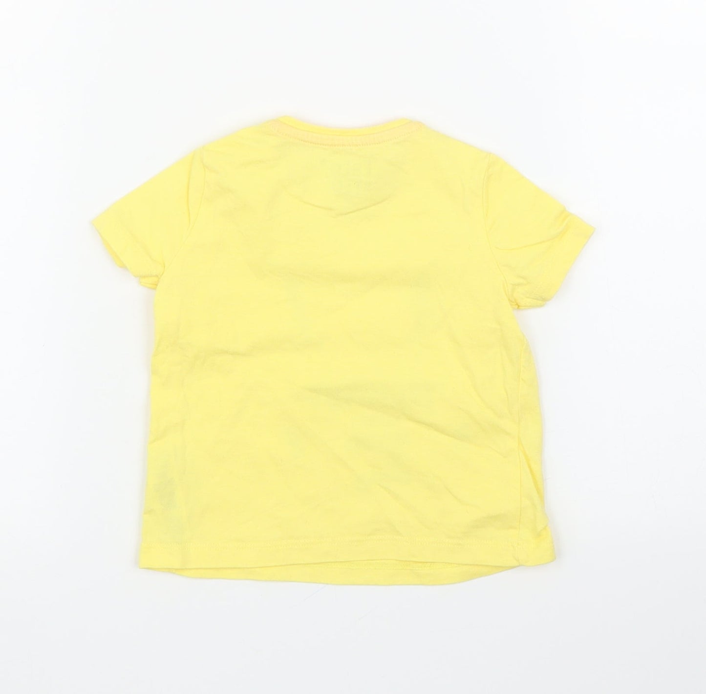 Fred & Flo Girls Yellow   Basic T-Shirt Size 6-9 Months