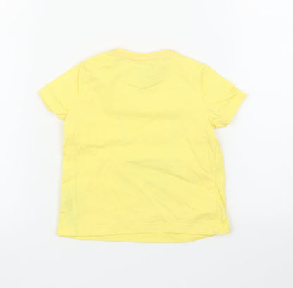 Fred & Flo Girls Yellow   Basic T-Shirt Size 6-9 Months