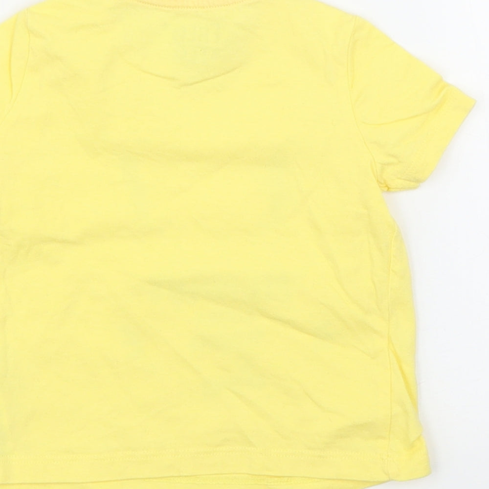 Fred & Flo Girls Yellow   Basic T-Shirt Size 6-9 Months