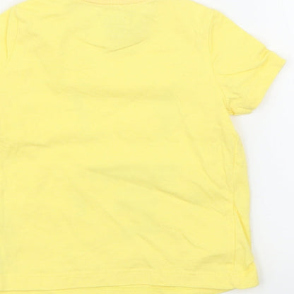 Fred & Flo Girls Yellow   Basic T-Shirt Size 6-9 Months