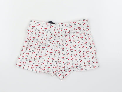 Primark Girls White   Capri Leggings Size 9 Months  - Cherry, Shorts