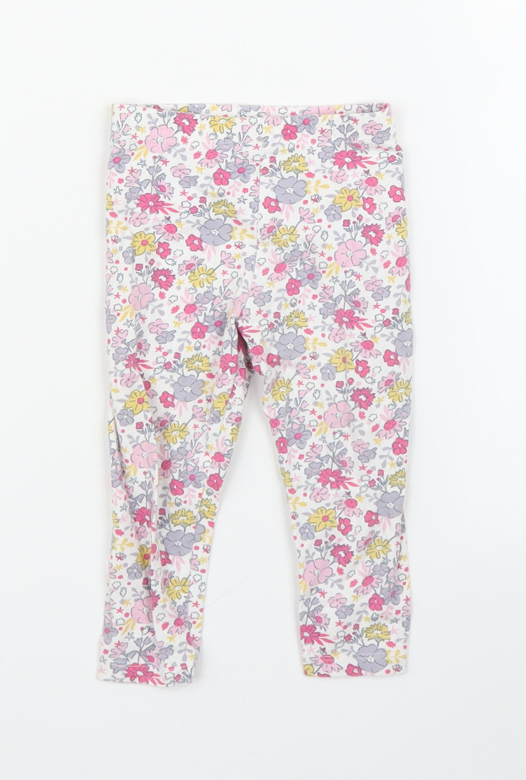 Me To You Girls Pink Floral  Capri Leggings Size 9 Months