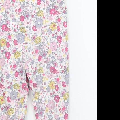 Me To You Girls Pink Floral  Capri Leggings Size 9 Months
