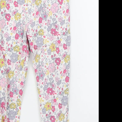 Me To You Girls Pink Floral  Capri Leggings Size 9 Months