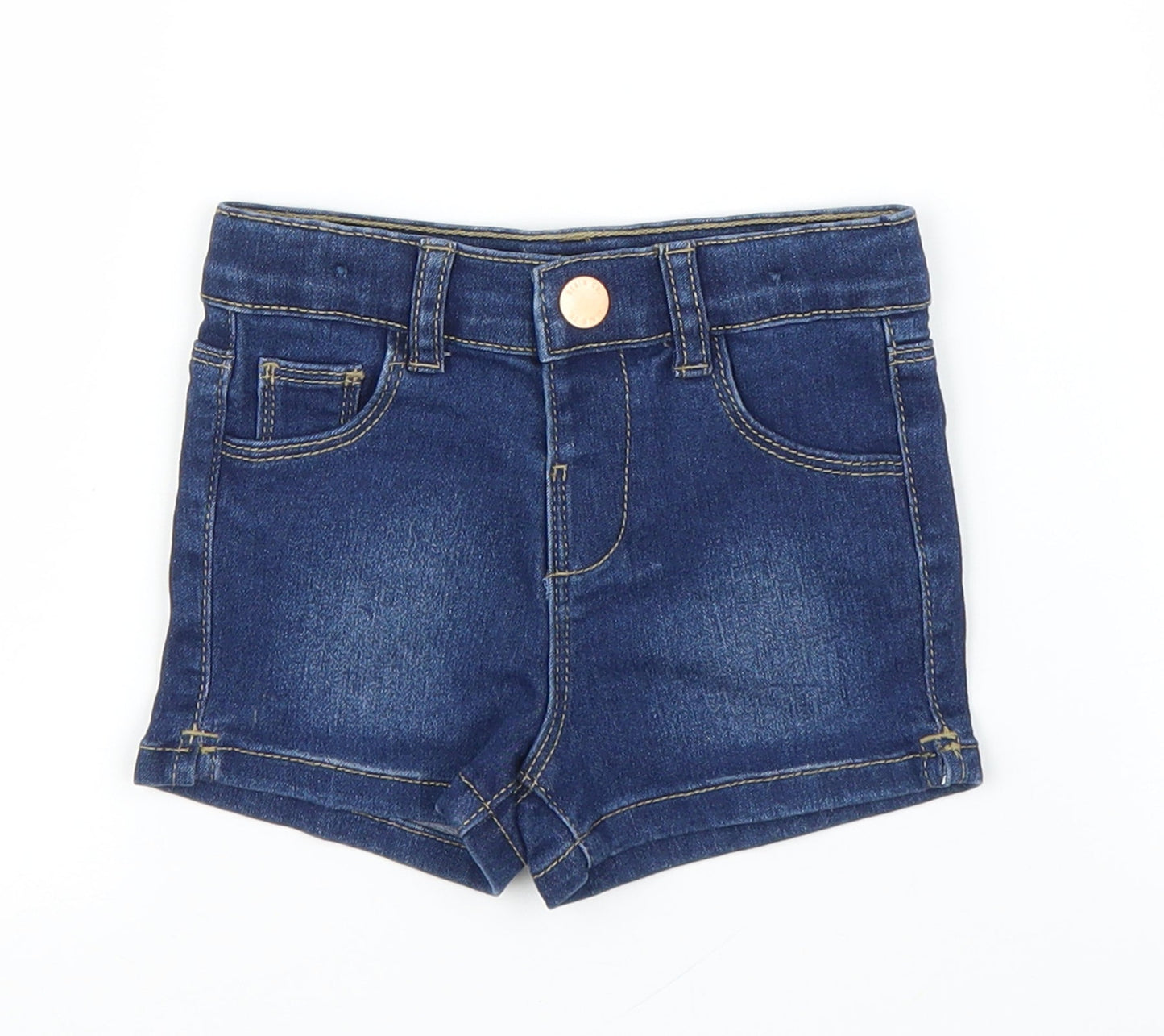Primark Girls Blue  Denim Capri Jeans Size 9 Months