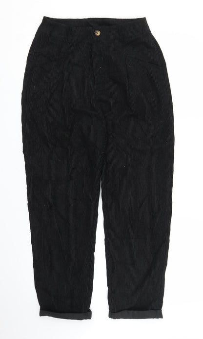 SheIn Womens Black  Corduroy Mom Jeans Size M L24 in