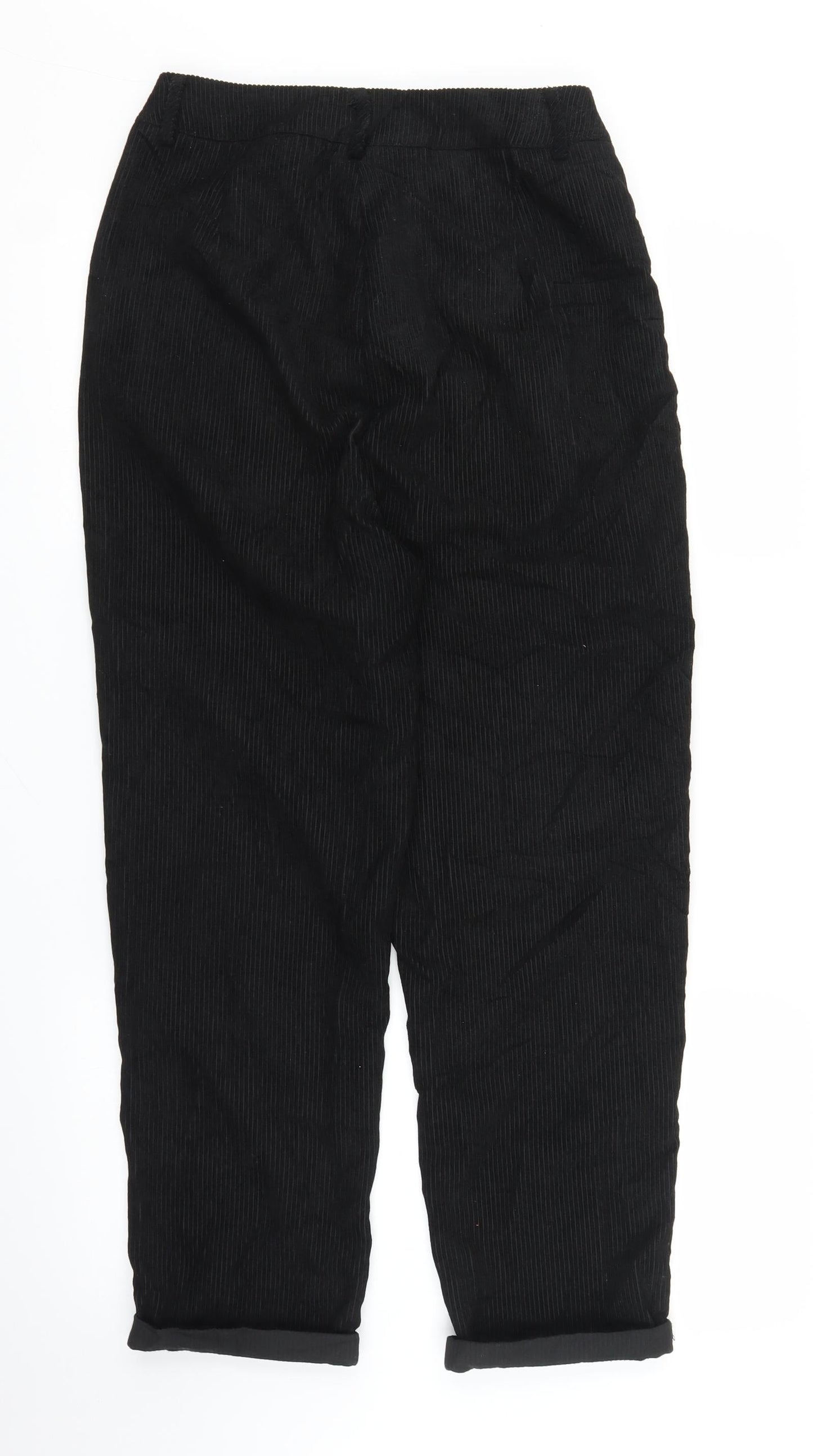 SheIn Womens Black  Corduroy Mom Jeans Size M L24 in