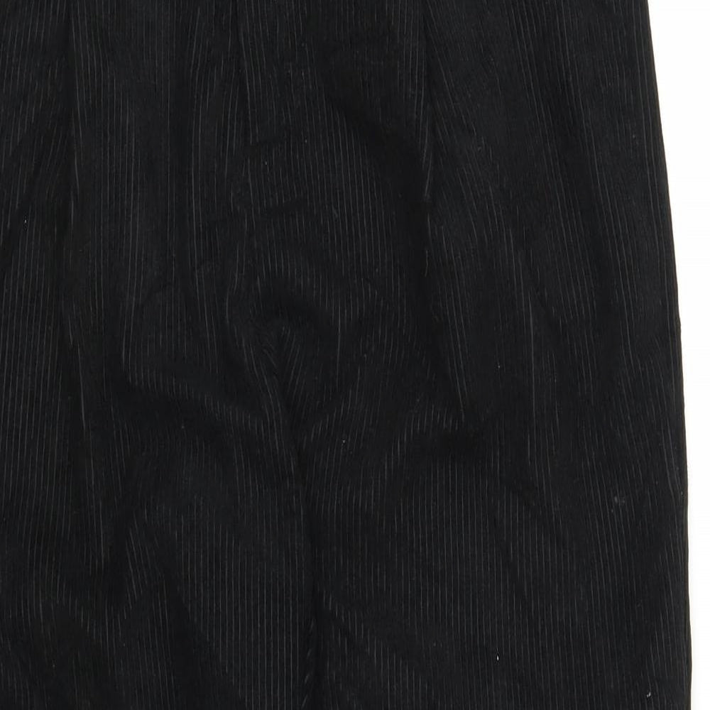 SheIn Womens Black  Corduroy Mom Jeans Size M L24 in