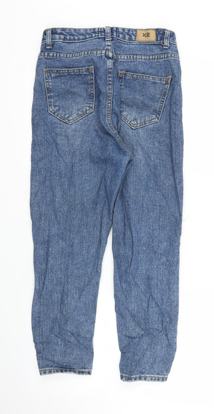 X2 Womens Blue  Denim Mom Jeans Size L L22 in