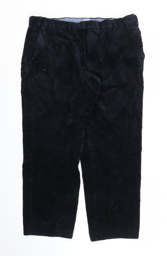 M&S Mens Blue  Corduroy Cropped Jeans Size 34 in L22 in