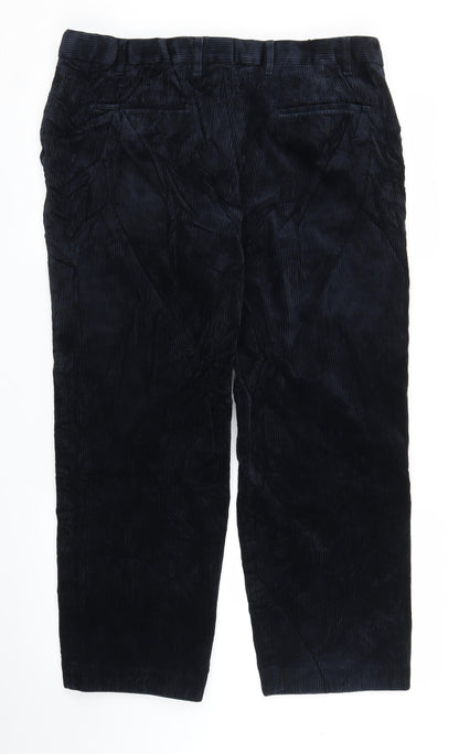 M&S Mens Blue  Corduroy Cropped Jeans Size 34 in L22 in