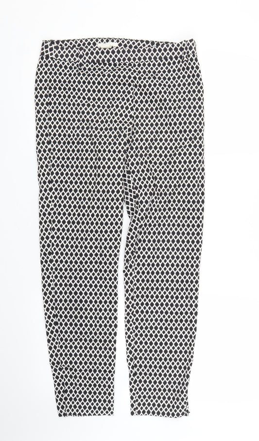 Womens UK Size 8 H&M Regular Fit Pedal Pusher Black Trousers