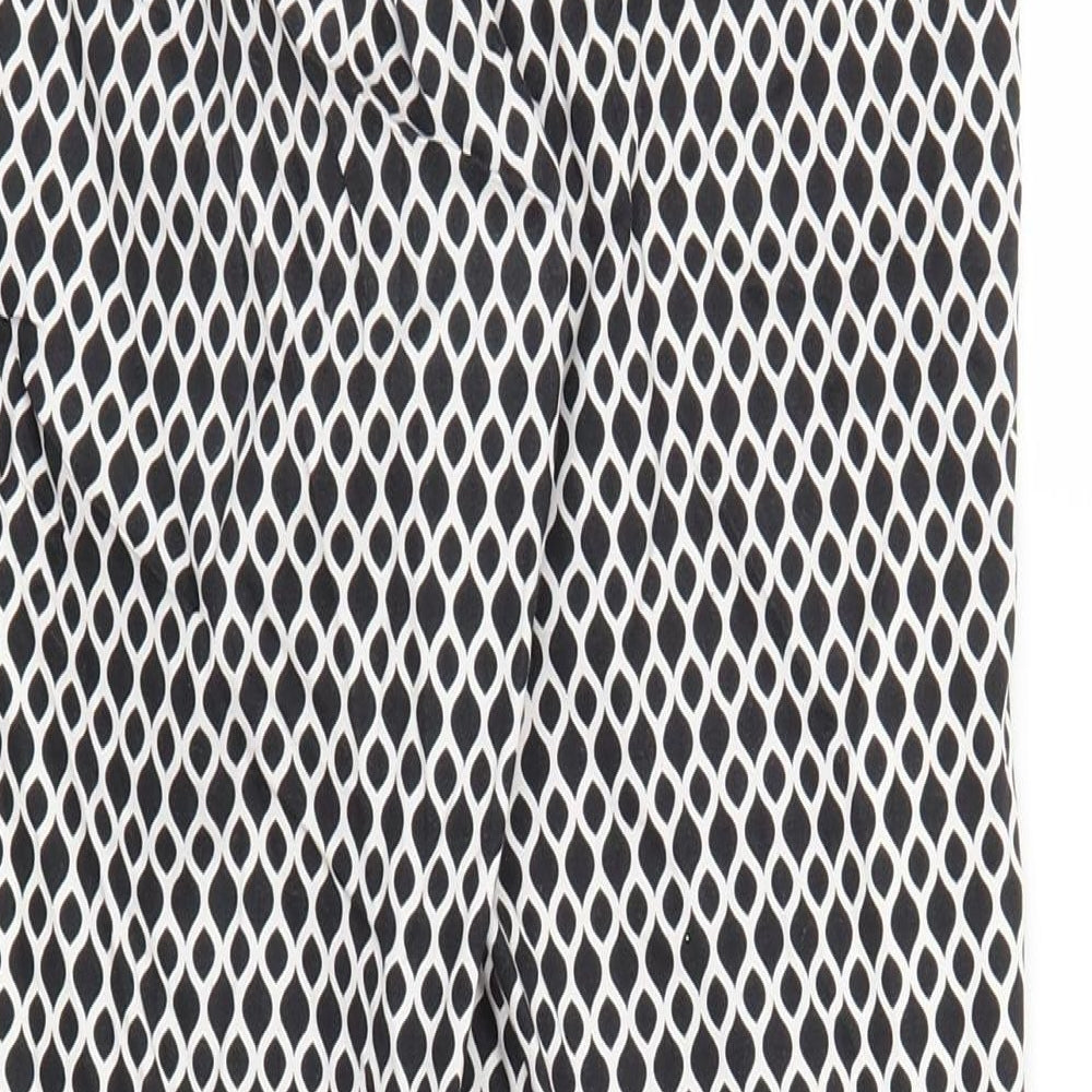 Womens UK Size 8 H&M Regular Fit Pedal Pusher Black Trousers