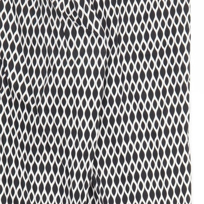 Womens UK Size 8 H&M Regular Fit Pedal Pusher Black Trousers