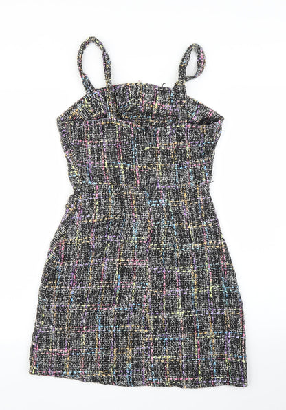 Primark Womens Black Plaid  A-Line  Size 6