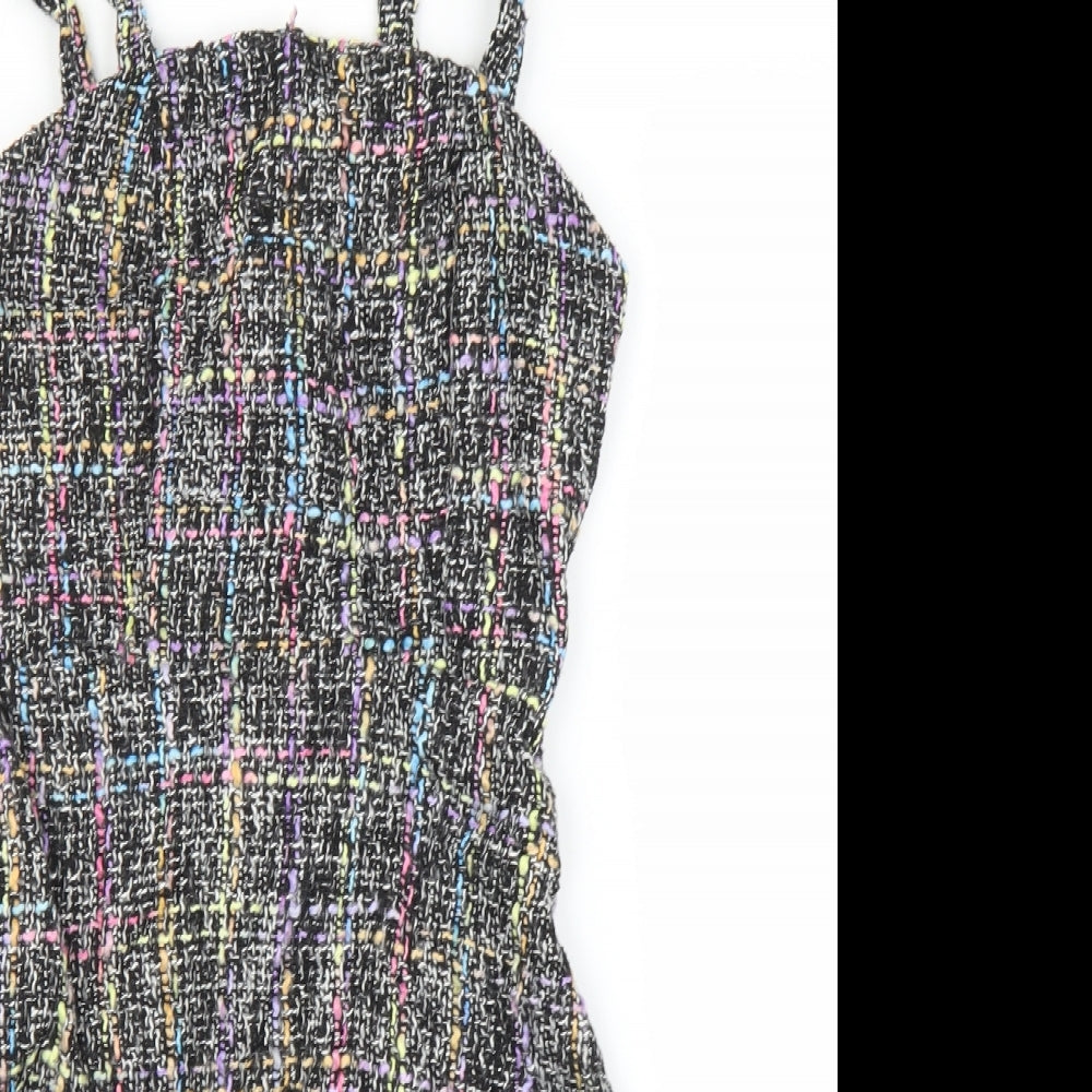 Primark Womens Black Plaid  A-Line  Size 6