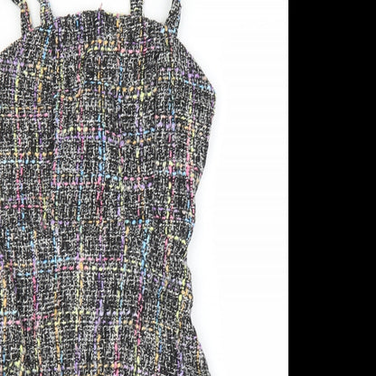 Primark Womens Black Plaid  A-Line  Size 6