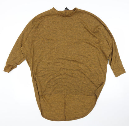 Womens UK Size S New Look Brown Basic Blouse