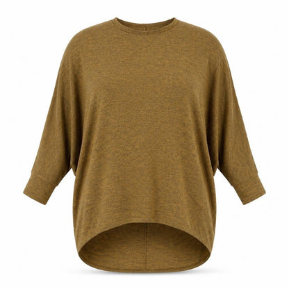 Womens UK Size S New Look Brown Basic Blouse