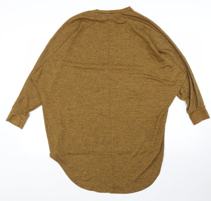 Womens UK Size S New Look Brown Basic Blouse