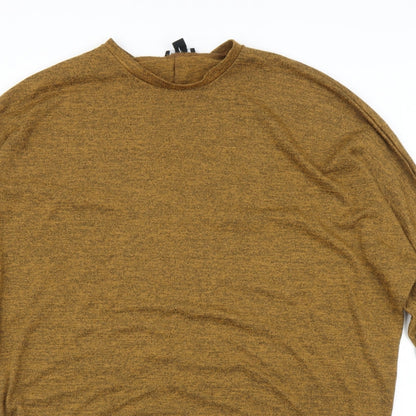 Womens UK Size S New Look Brown Basic Blouse