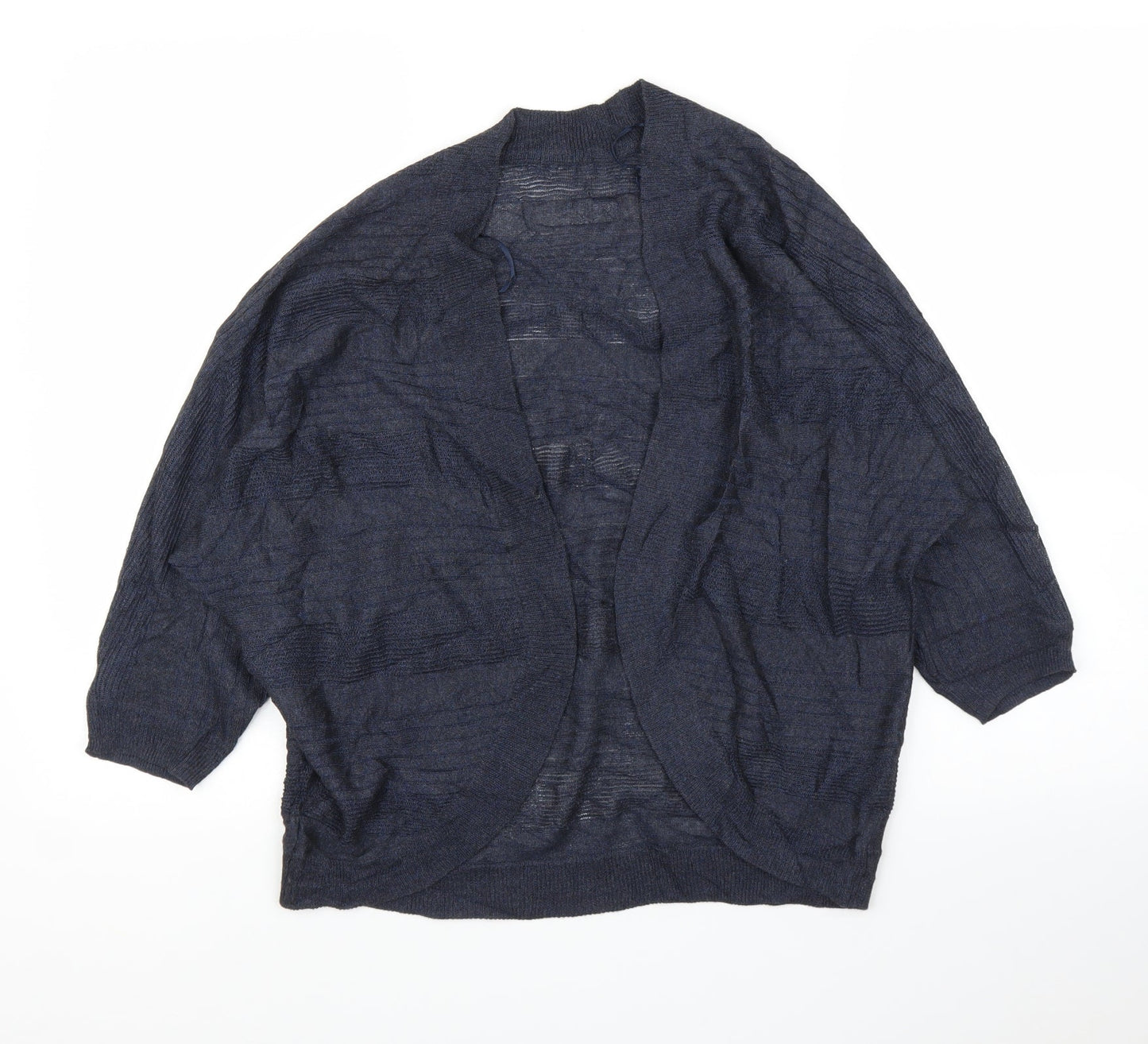 Womens UK Size 14 M&Co Blue Cardigan Jumper