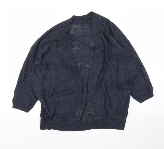 Womens UK Size 14 M&Co Blue Cardigan Jumper