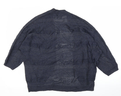 Womens UK Size 14 M&Co Blue Cardigan Jumper