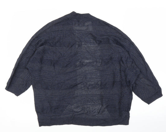 Womens UK Size 14 M&Co Blue Cardigan Jumper