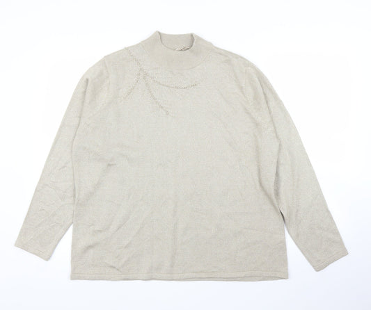 Womens UK Size L BM Gold Pullover Jumper