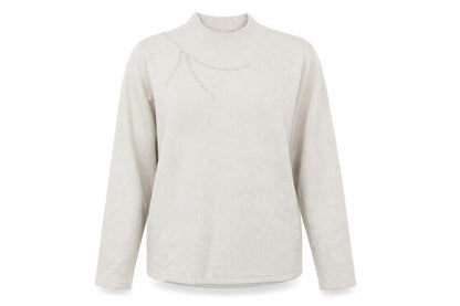 Bonmarché Womens Gold Pullover Jumper Size L - Pearls