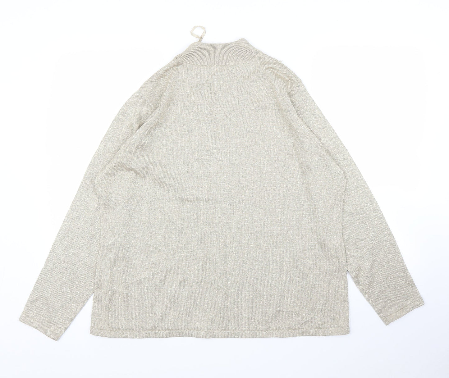 Womens UK Size L BM Gold Pullover Jumper
