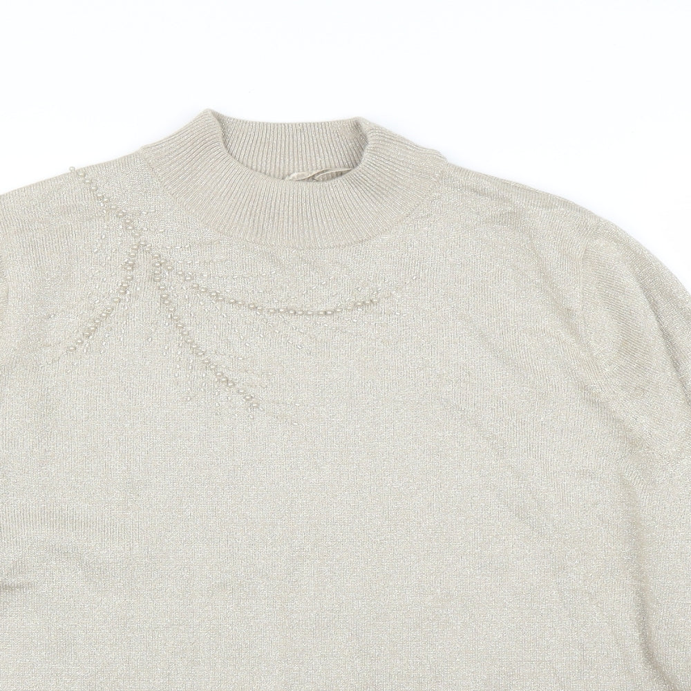Womens UK Size L BM Gold Pullover Jumper