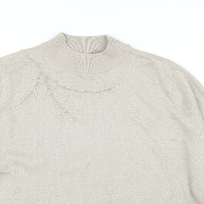 Womens UK Size L BM Gold Pullover Jumper