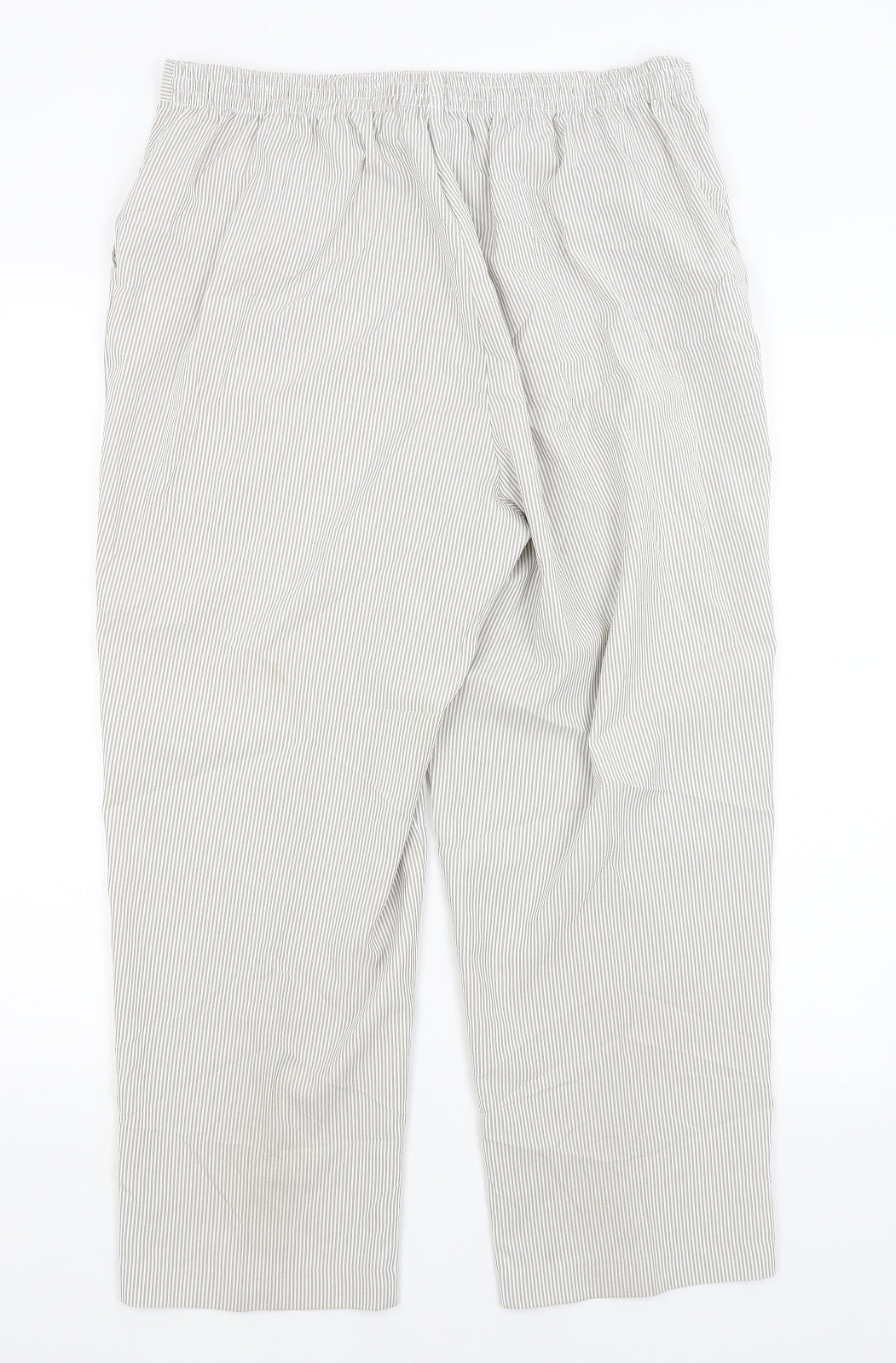 BM Womens Beige Striped  Trousers  Size 14 L25 in