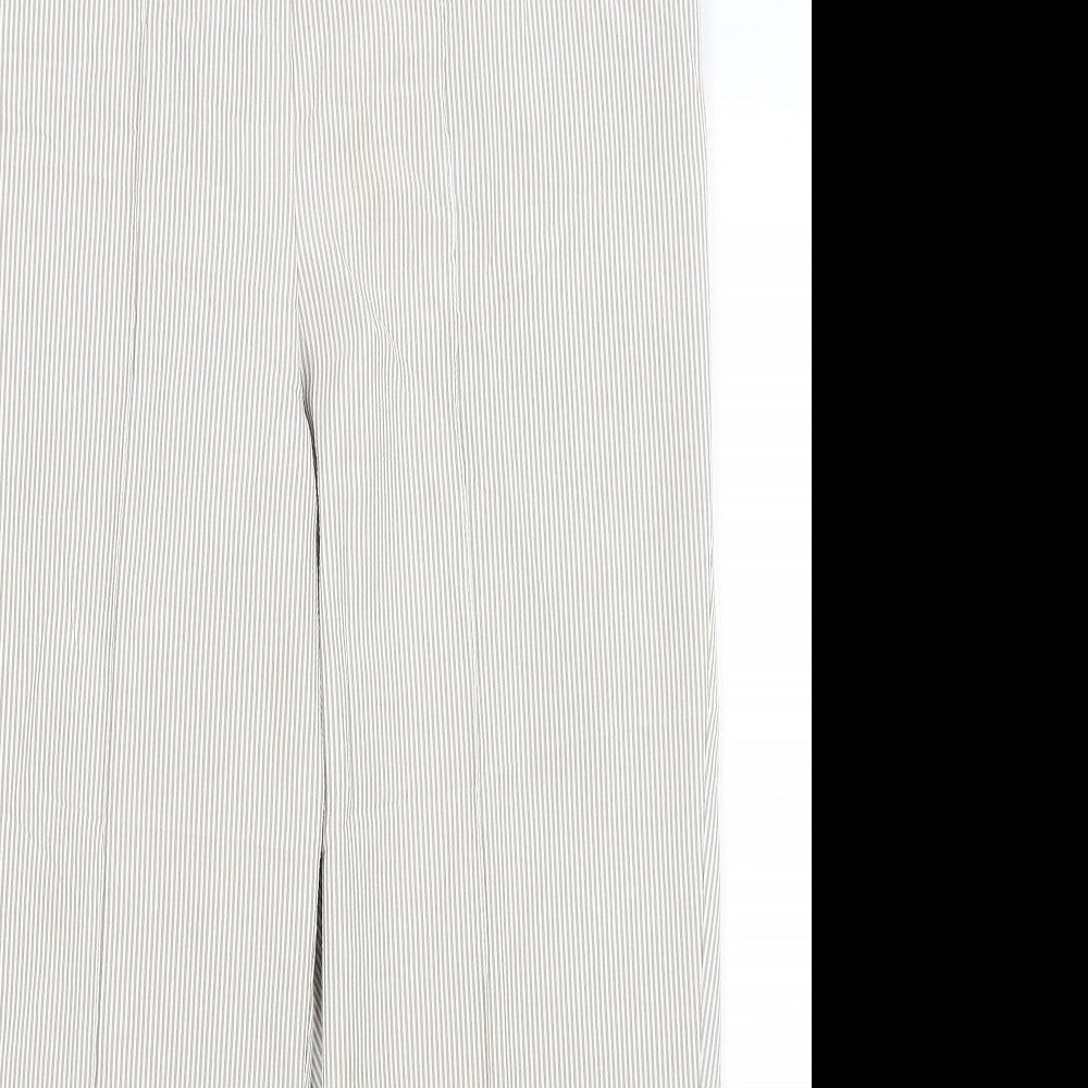 BM Womens Beige Striped  Trousers  Size 14 L25 in