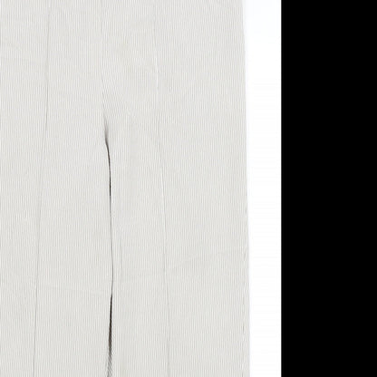 BM Womens Beige Striped  Trousers  Size 14 L25 in