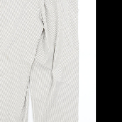 BM Womens Beige Striped  Trousers  Size 14 L25 in