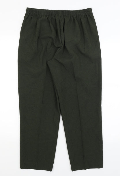 Womens UK Size 14 Classics Regular Fit  Green Trousers