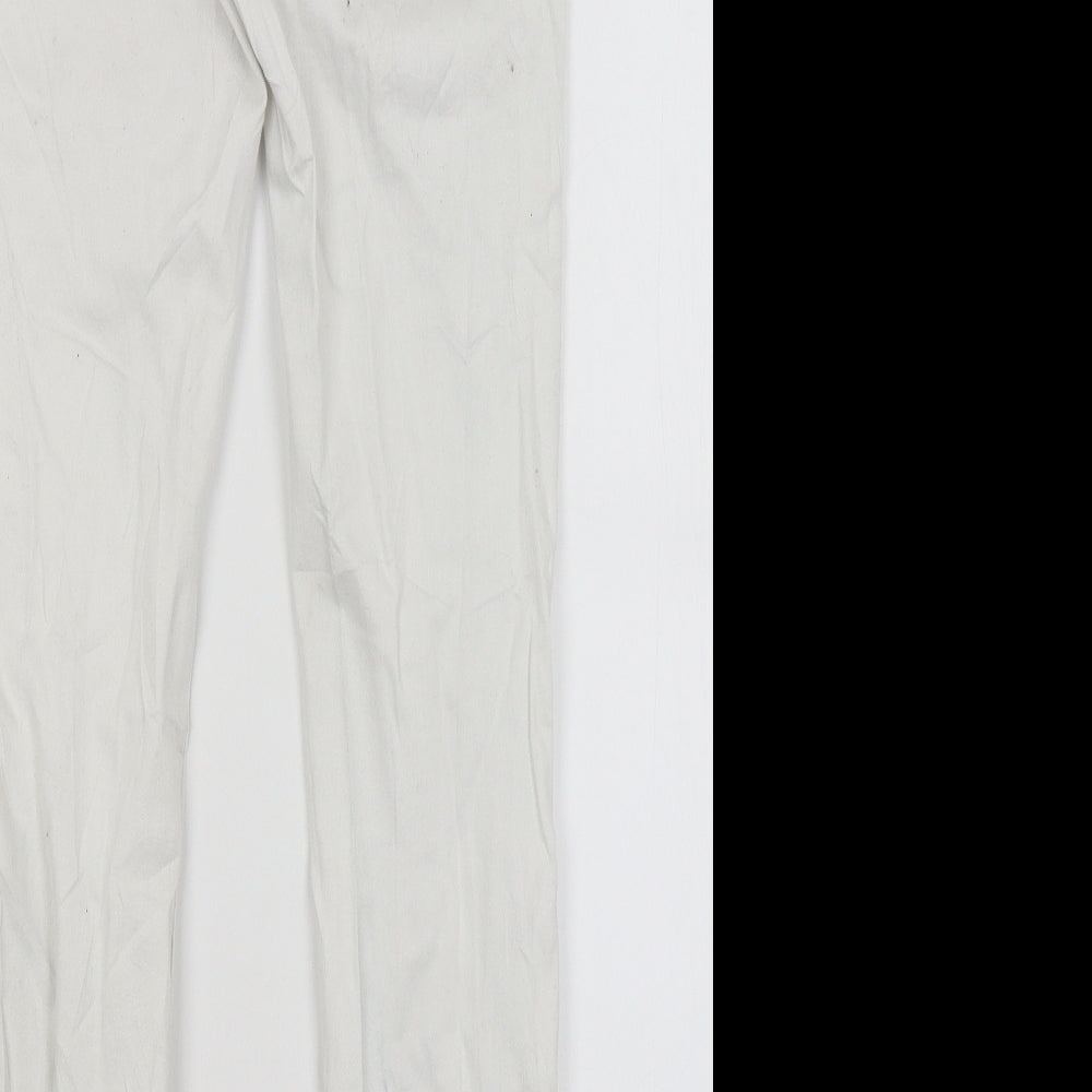 Womens UK Size 12 H&M Regular Fit Skinny White Jeans