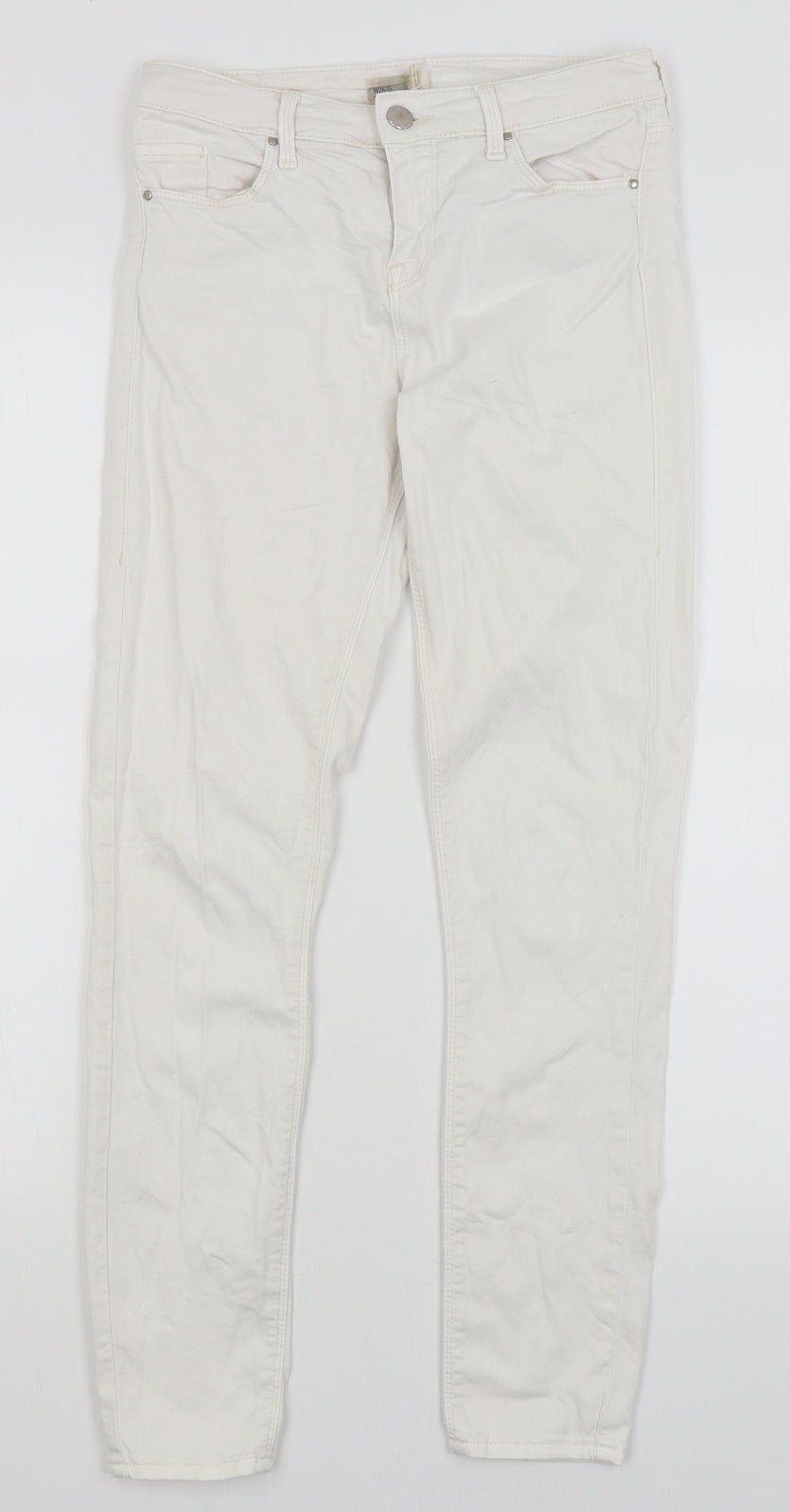 Topshop Womens White   Skinny Jeans Size 26 in L26 in