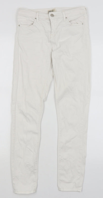 Topshop Womens White   Skinny Jeans Size 26 in L26 in