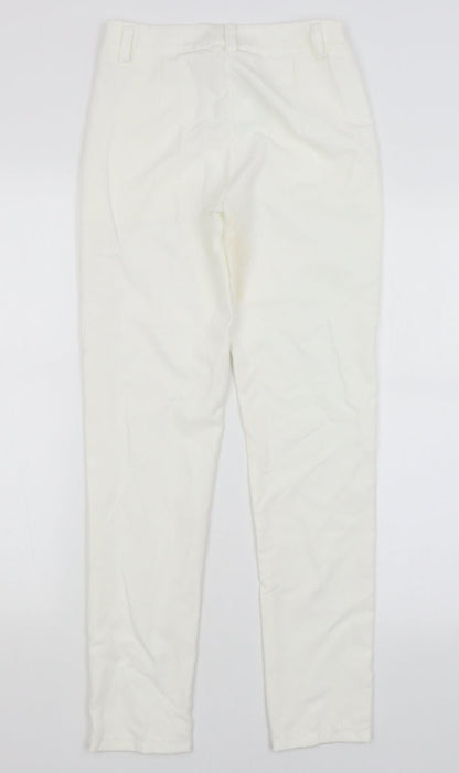 Womens UK Size S Preworn Regular Fit  White Trousers