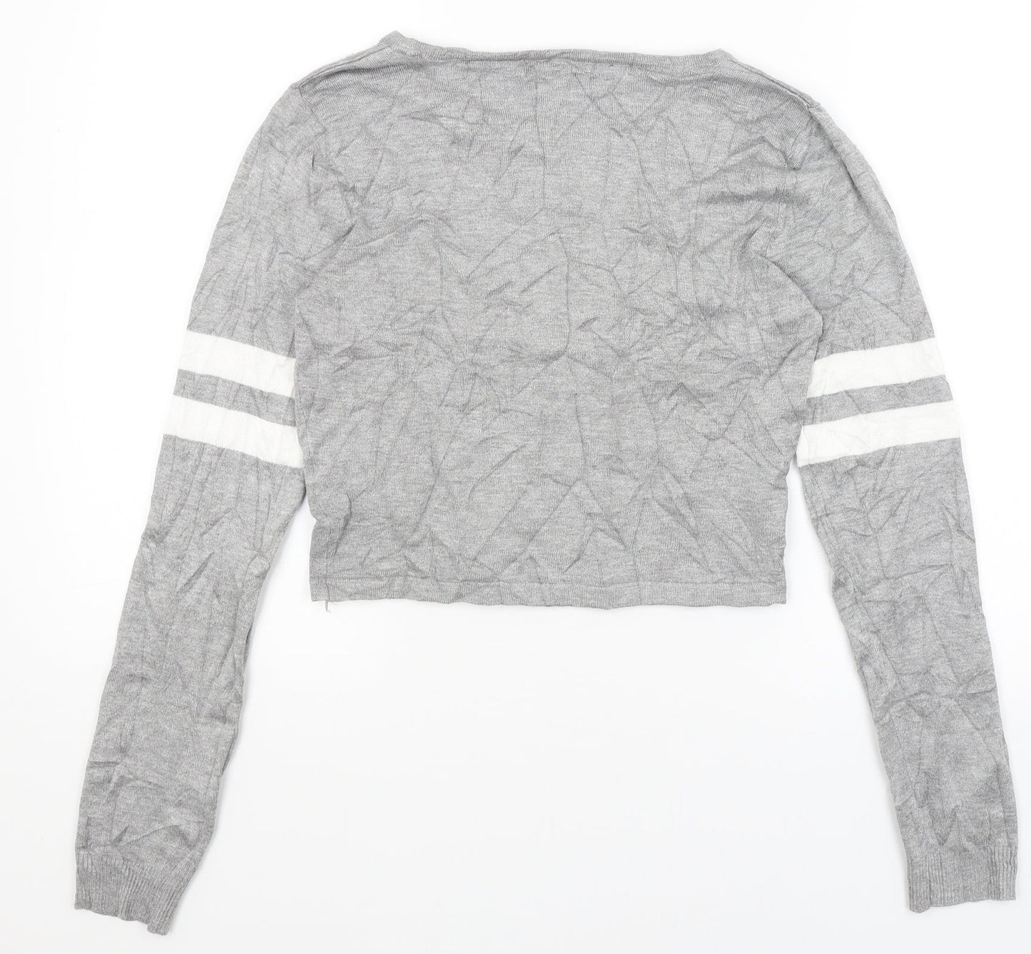 FOREVER 21 Womens Grey   Cropped T-Shirt Size M