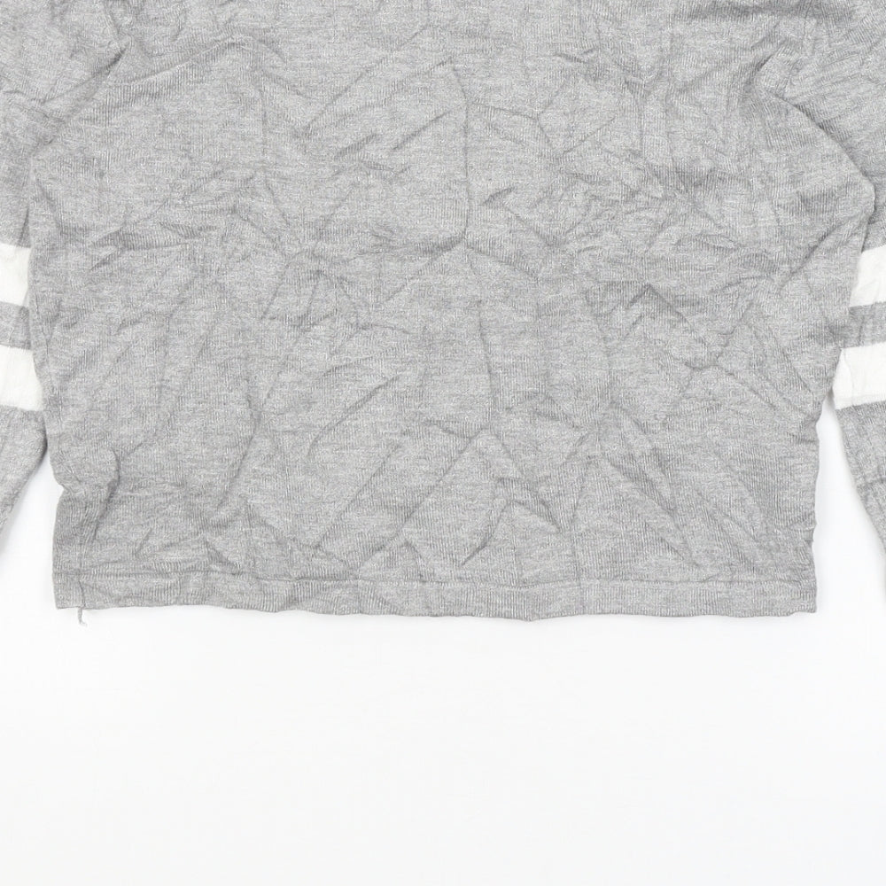 FOREVER 21 Womens Grey   Cropped T-Shirt Size M