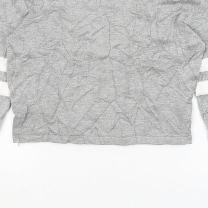 FOREVER 21 Womens Grey   Cropped T-Shirt Size M